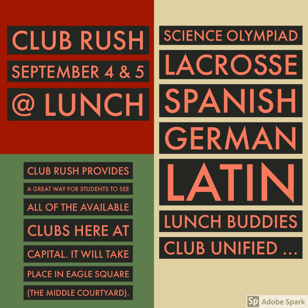 Make a goal to join at least one sport, activity, or club! #LikeAnEagle