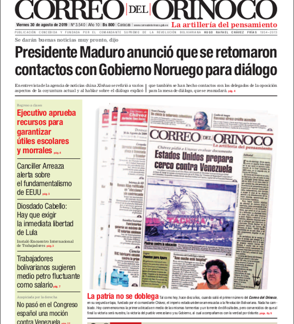 mippci_ven's tweet photo. Buenos días 🇻🇪🌞 #FelizSábado Te presentamos las portadas de los diarios 🗞 que circulan la mañana de hoy #08Sep.  #ObrerosDelMundoConVenezuela https://t.co/0GSNpAmXZD
