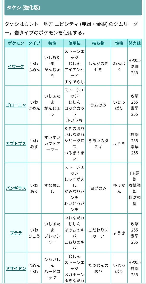 Waiyu わいゆー これも因みにそうですね タケシはイワーク裏切った バンギラスなんか使わないってあるけどbw2とかでは普通に使ってきます