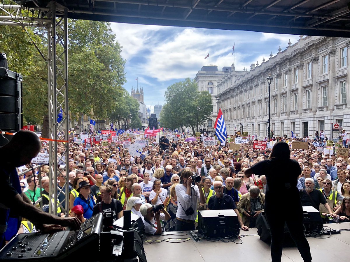 owenjonesjourno's tweet photo. Thousands of us have taken to the streets across Britain to fight for democracy, stop the self inflicted disaster of No Deal - which has no mandate and will hammer working class communities - and to fight the injustices that caused today’s turmoil.

#DefendOurDemocracy https://t.co/ccqpPl17RA