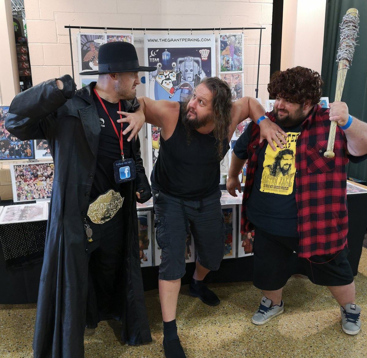 TheGrantPerkins. (@thegrantperkins) on Twitter photo Trying to keep the peace at <a href="/WarpedCon/">Warped Con</a> while representing <a href="/WWEKidsMagUK/">WWE Kids Magazine</a>, between these awesome @RealMickFoley and <a href="/undertaker/">Undertaker</a> cosplayers. @wweuk Trying to keep the peace at <a href="/WarpedCon/">Warped Con</a> while representing <a href="/WWEKidsMagUK/">WWE Kids Magazine</a>, between these awesome @RealMickFoley and <a href="/undertaker/">Undertaker</a> cosplayers. @wweuk