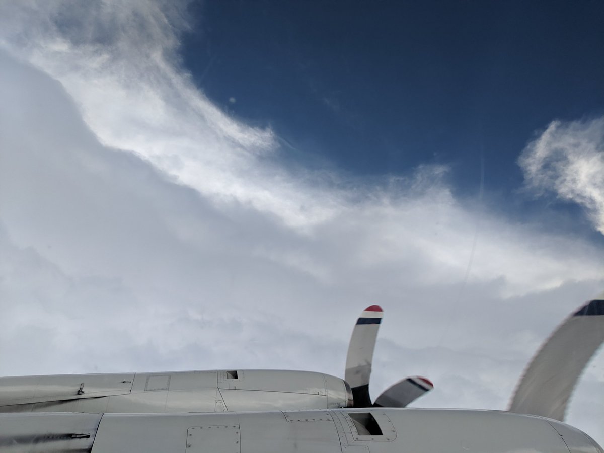 HRD_AOML_NOAA's tweet image. #NOAA42 in the eye of #Dorian. Radar from the plane shows how the eye was not much larger than 5 nautical miles (that’s small!) Credit NOAA - J. Sippel
