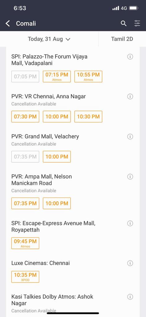 LMKMovieManiac's tweet photo. #Comali is having a fantastic 3rd weekend.. Theaters in and around Chennai are still drawing full houses or almost full houses.. Massive BB
#ComaliSuccessful3rdWeek @actor_jayamravi https://t.co/kzEDMOXXzQ