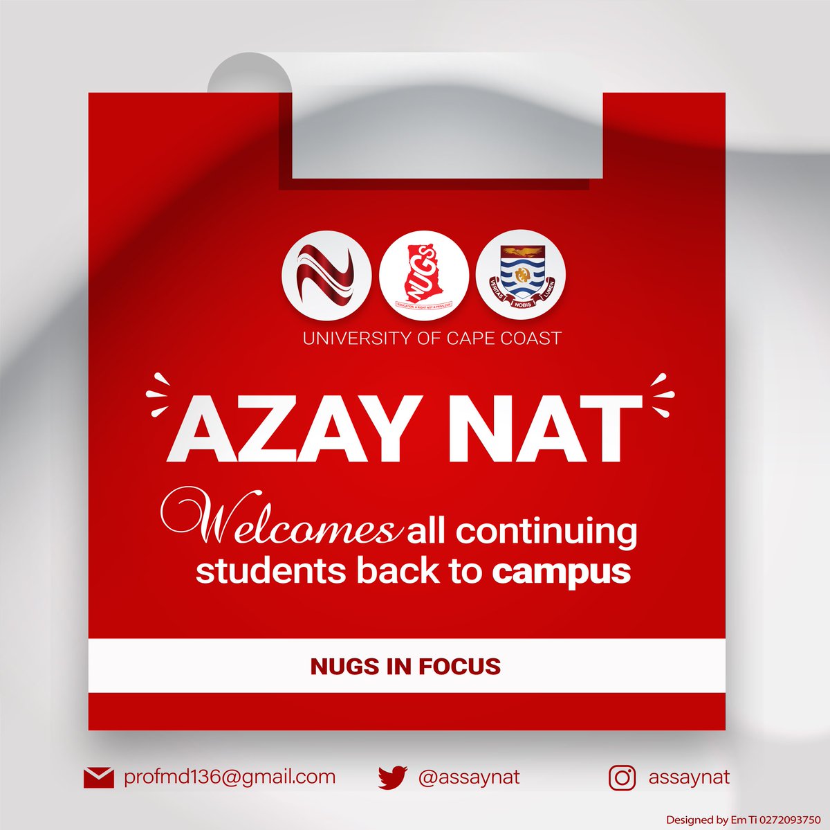 assaynat's tweet photo. As we prepare to come to campus let us remember that, Yesterday is gone. Tomorrow has not yet come. We have only today. So let's make it count.
#ucclocalnugs #01_bismark #ATL_UCC #OseiAgy548 #src_ucc #uccabs #ValcoHall_ #CASFORDHALL1967 #CasfordHall #YouthmappersUCC #uccds https://t.co/kqLndJkRIG