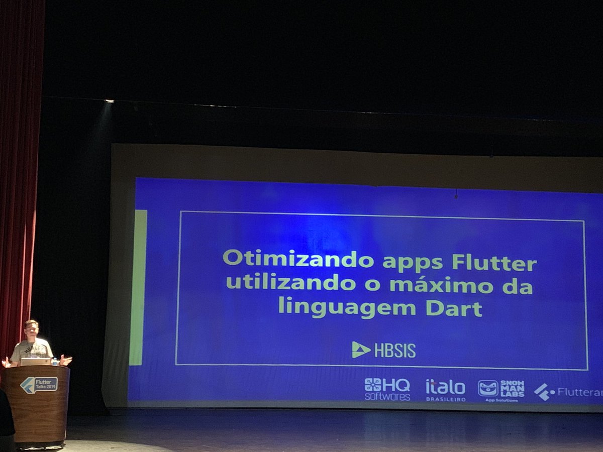 flutter_sp's tweet photo. @cesarliws "Otimizando apps Flutter utilizando o máximo da linguagem Dart" @fluttertalks 💙 https://t.co/Z39fYtiuLb
