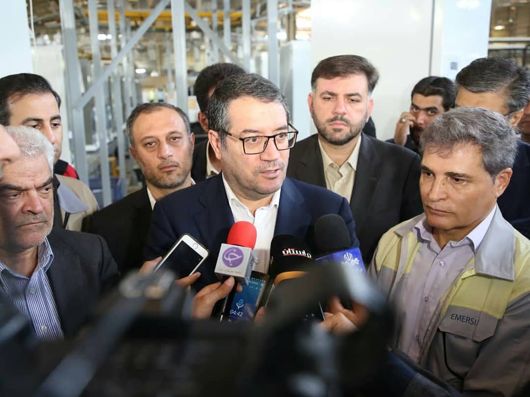 MatrixNewsIR's tweet photo. بازدید وزیر صنعت از کارخانه امرسان

با حضور رحمانی، وزیر صنعت خط تولید هوشمند امرسان ��فتتاح شد.

#امرسان
#یخجیتال https://t.co/13ZLrZ7zve