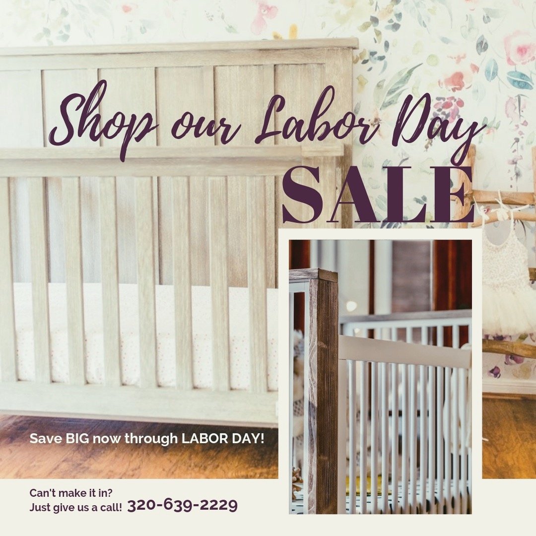 BabysonBroadway's tweet photo. #LaborDayWeekend sales going on now! We're here all weekend 🥰 Saturday 10-5, Sunday 12-4, Monday 10-6. Can't make it in? Give us a call! 320-639-2229 #babyfurniture #nurseryfurniture #babygear #pregnant #expectingmom #mn #nurseryinspo #carseat #SaturdayVibes #shoplocal #mnmom https://t.co/l8mZgpyFQT