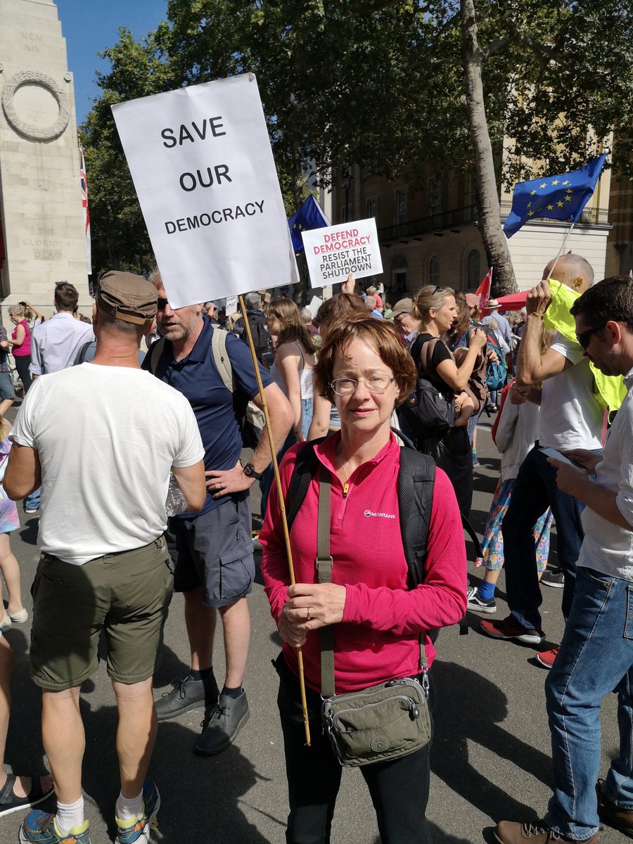 Great to support the protest in Whitehall, London to call for stopping the proroguing of Parliament with <a href="/ADruckman/">Angela Druckman</a> and dog 🐕