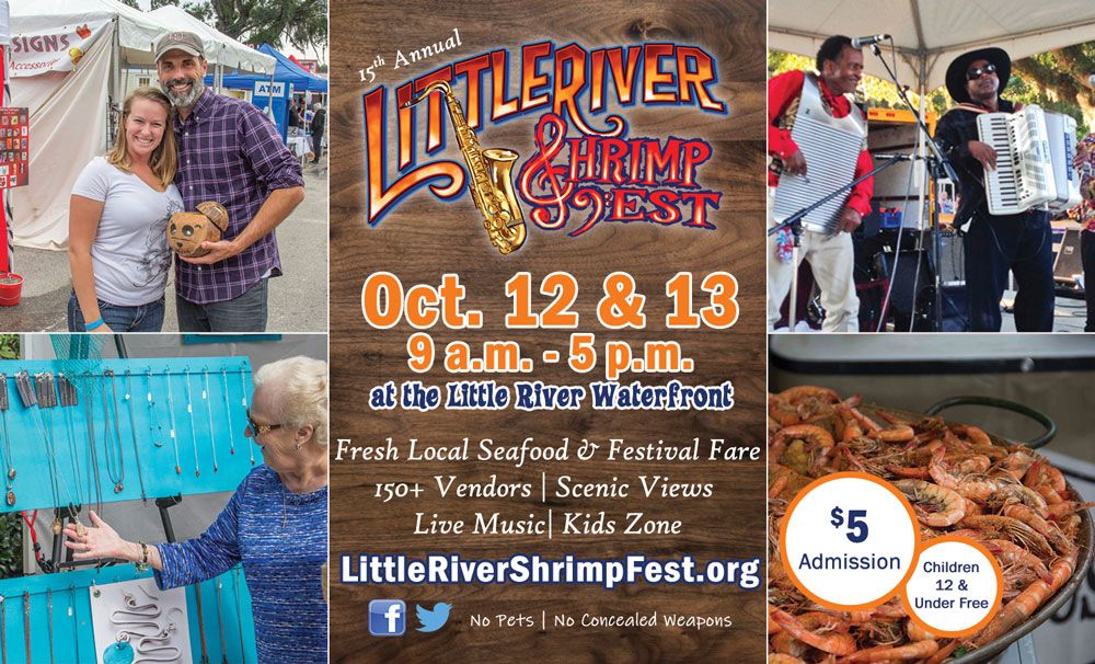 VisitLR's tweet photo. The @LRShrimpFest will be Oct. 12 & 13, 2019 in #LittleRiverSC. https://t.co/2YdnqirM1e #festival #familyfun #vendors #streetfestival #streetfood #livemusic #scenic #LRShrimpFest https://t.co/L0QgP6i9Xz