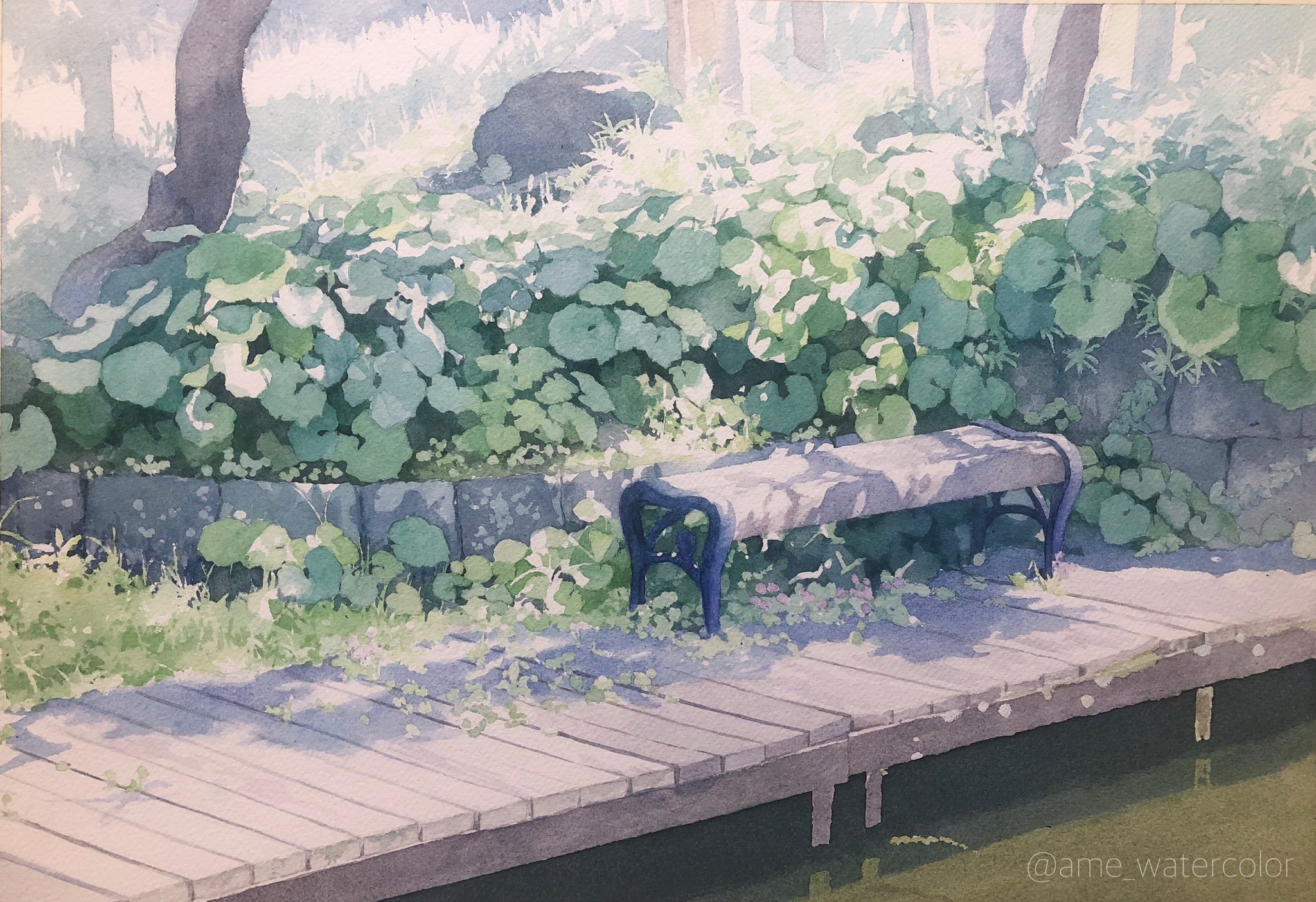 Tr Watercolor 佐賀の風景を描いた水彩画です とても綺麗な場所です T Co Okjh3xmqcf Twitter