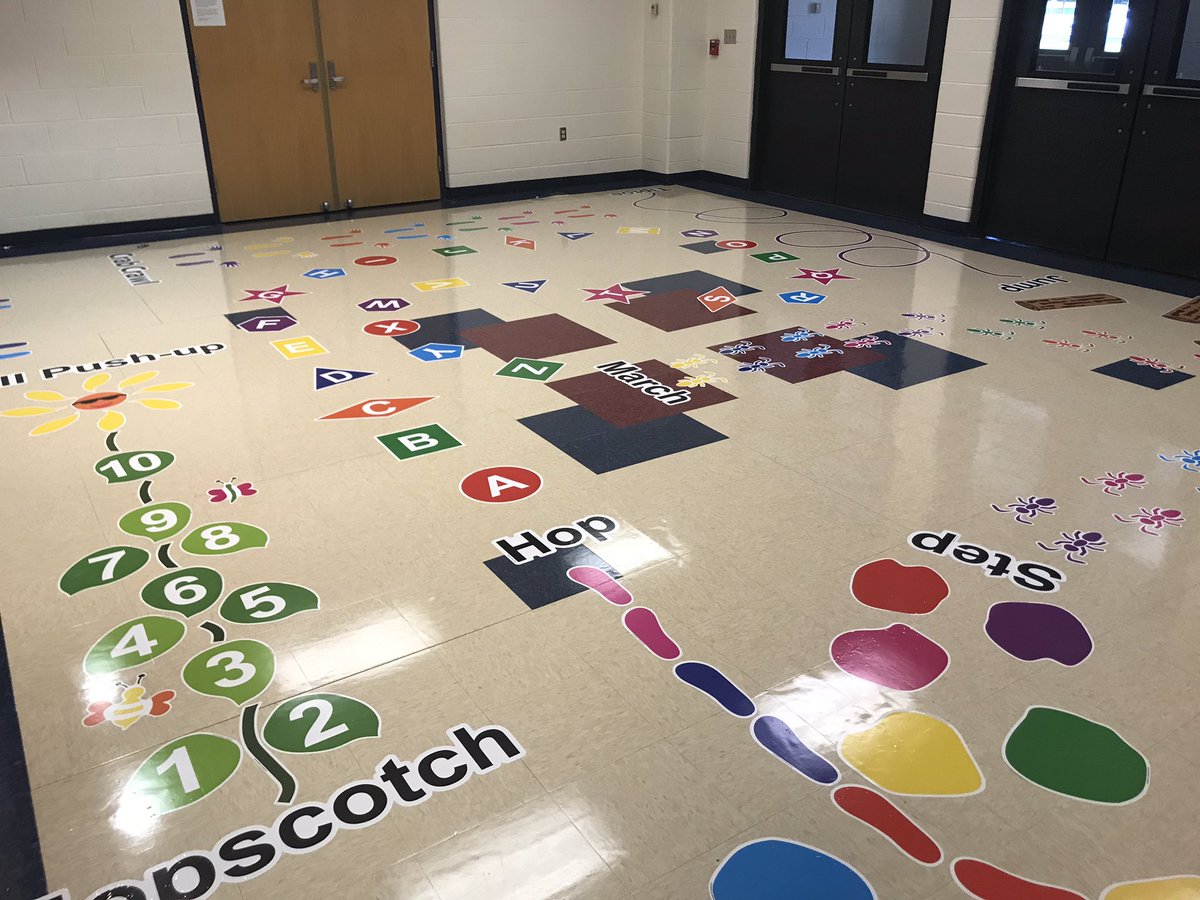 TVESPrincipal's tweet photo. Great improvements to support our TVES children!  They will call it fun, we call it a Sensory Pathway!  #getyourwigglesout #brainbreak #inspiresuccesstogether https://t.co/xSWUIRfmHt