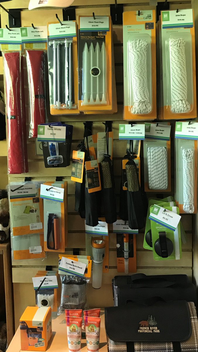 frenchriverpp's tweet photo. Are you planning a trip on the French River? Did you forget some camping necessities? We've got you covered! Come grab some essentials at the French River Visitor Centre. #StoreSaturday https://t.co/oWFhCDN3Yi
