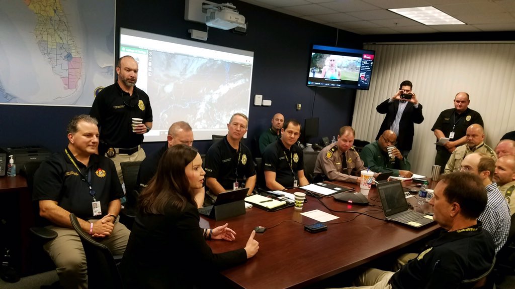 JimmyPatronis's tweet photo. At the State EOC for a law enforcement briefing this morning. Floridians must continue to take #HurricaneDorian seriously as it approaches. #PrepareFL #FlaPol https://t.co/AdsYRZ7kld
