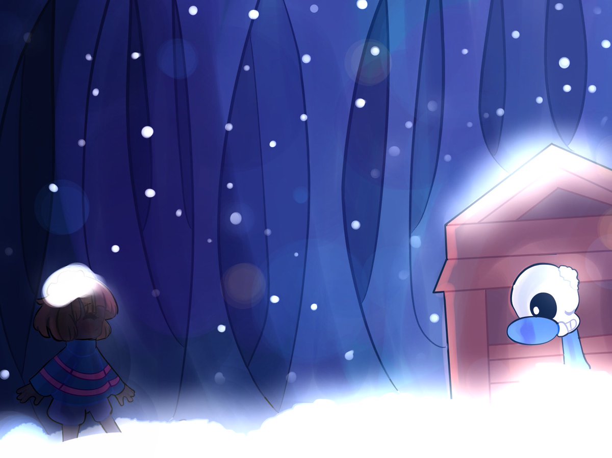 mochapuppies's tweet photo. 💙💙💙#undertale #snowdin #myart https://t.co/avBcWISiVI