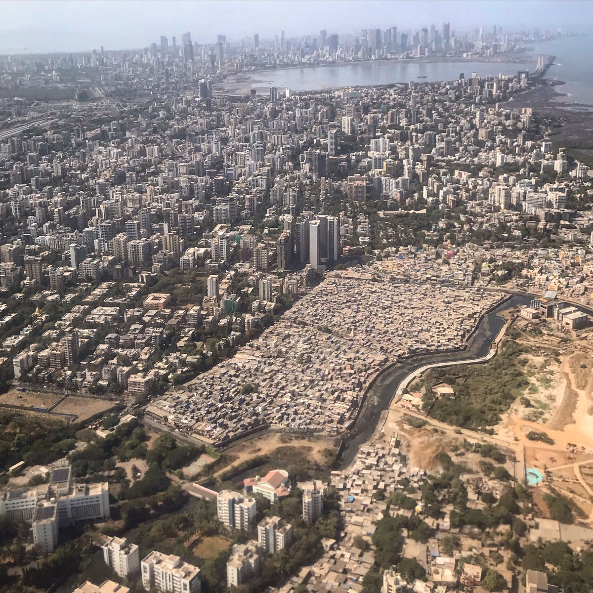 The western edge of Mumbai. #CitiesFromTheSky