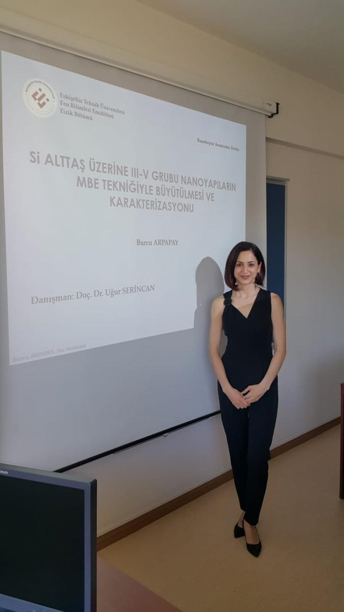 Uzun soluklu bir çalışmanın sonucu: Dr. Burcu Arpapay. 

Si alttaş üzerine III-V grubu bileşikleri 1D-2D-3D olarak moleküler demet epitaksi yöntemiyle büyütmeyi başararak Türkiye'de ilklere, Dünya'da da önemli sonuçlara imza atmıştır. Tebrikler Dr. Arpapay!
<a href="/esteknikuniv/">Eskişehir Teknik Üniversitesi</a>
