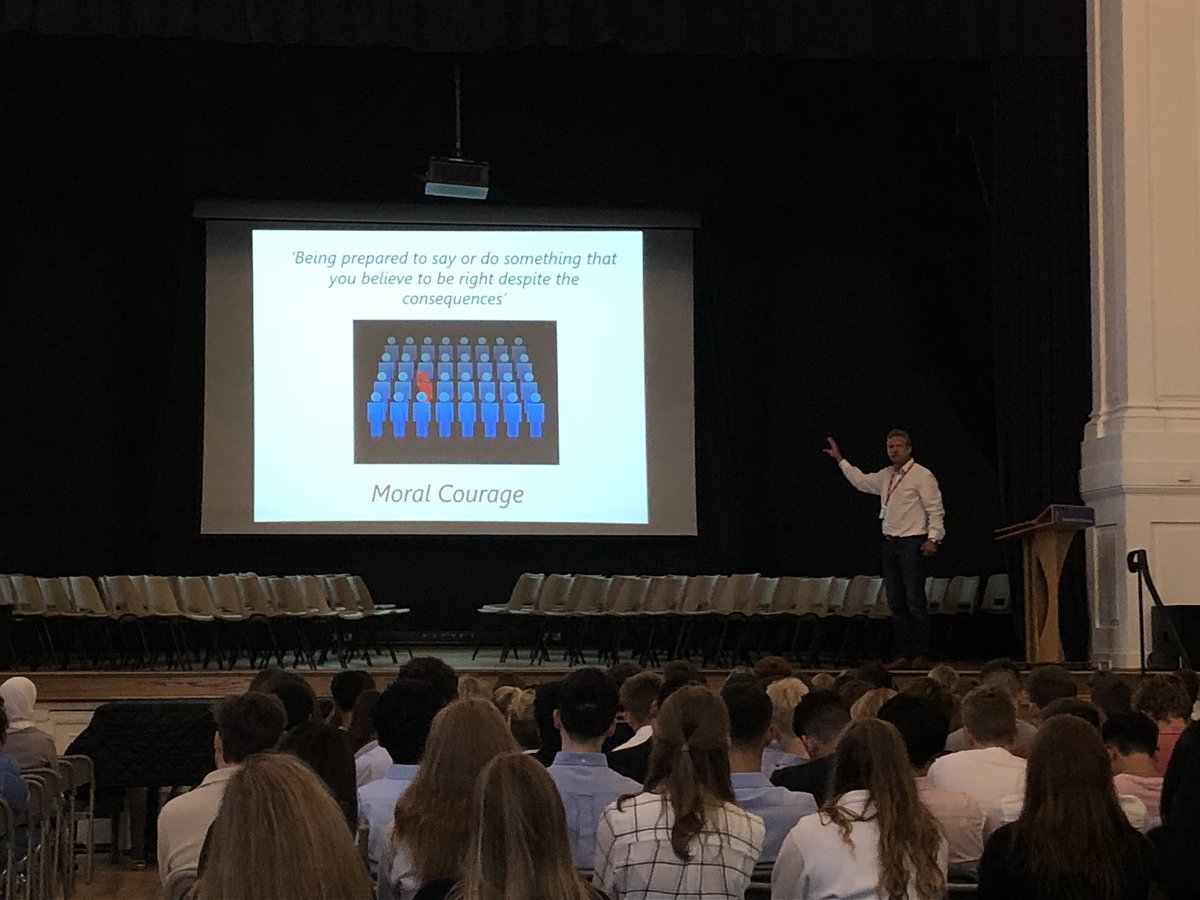 ShrewsburyDHP's tweet photo. @Eiger_Perform Discussion about the importance of morale courage with our Lower Sixth as part of their first day in sixth form #hatchaplan #newbeginnings #freshstart https://t.co/ZbGCZudx8Q