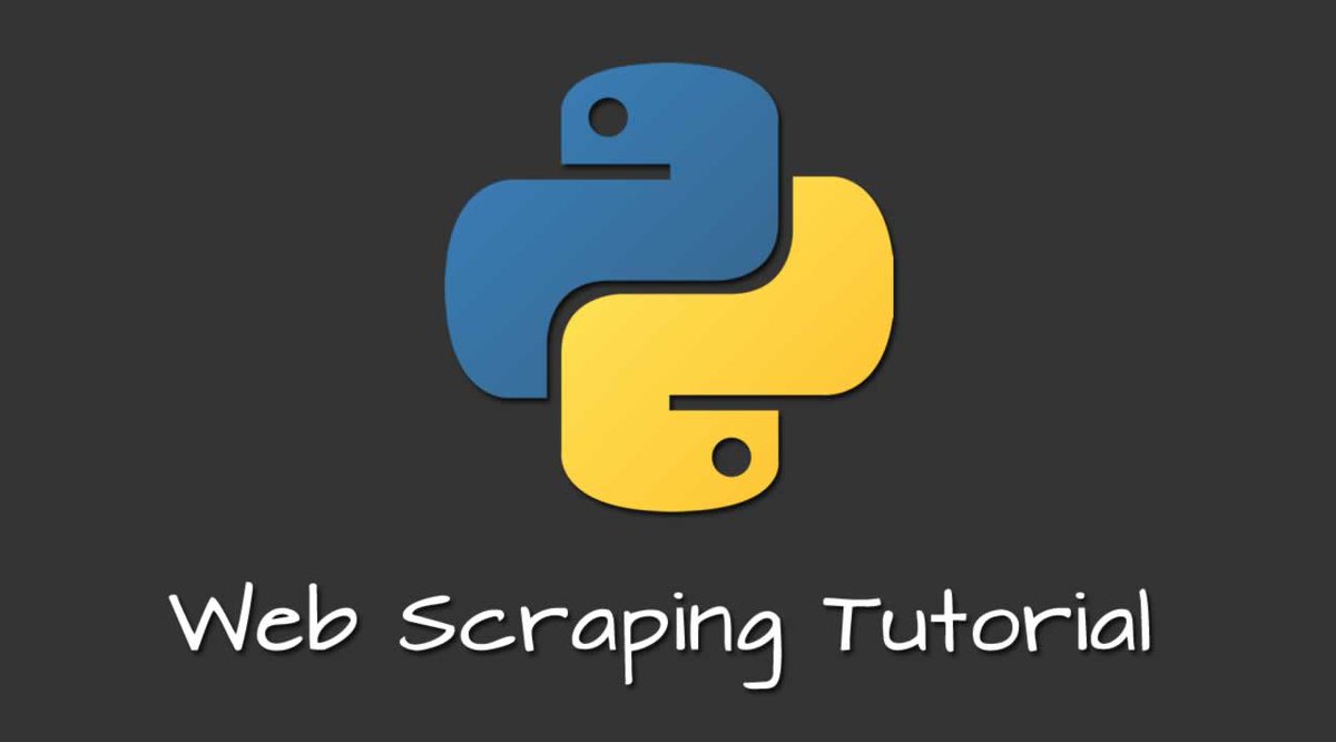 moriohdotcom's tweet image. Python Web Scraping Tutorial
☞ morioh.com/p/197760777b58

#Python #WebScraping #Codequs #Morioh