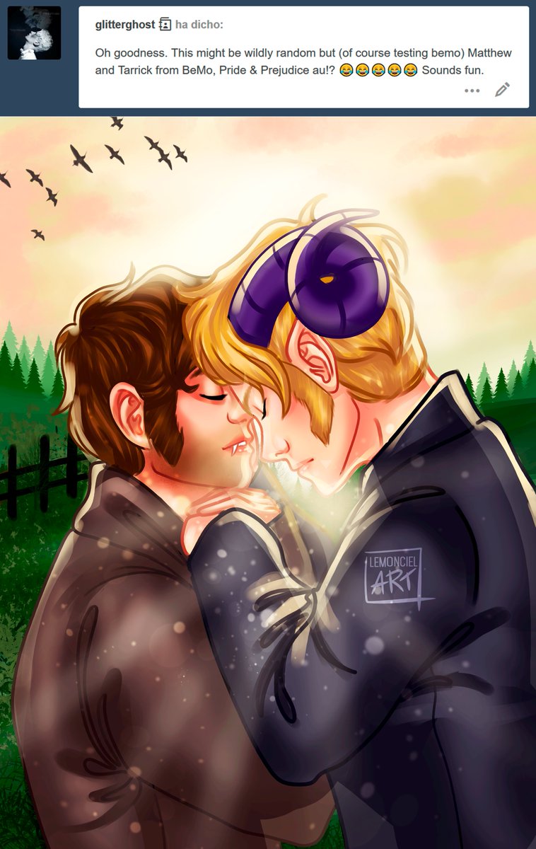 LemoncielArt's tweet photo. Another AU from tumblr! This time #Matthew and #Tarrick from #BeautifulMonsters by Jex Lane on a Pride and Prejudice!AU https://t.co/DLZASTzWx8