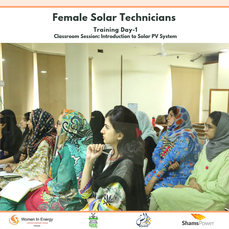 PkWomenInEnergy's tweet photo. Training the next generation of Female Solar Technicians!
Day-1 comprised of classroom sessions & an introduction to Solar PV Systems. Stay tuned for updates from this 4-days training, joined by a team of expert trainers from Shams Power!
#femalesolartechnicians #womeninenergy https://t.co/L73uiayisK