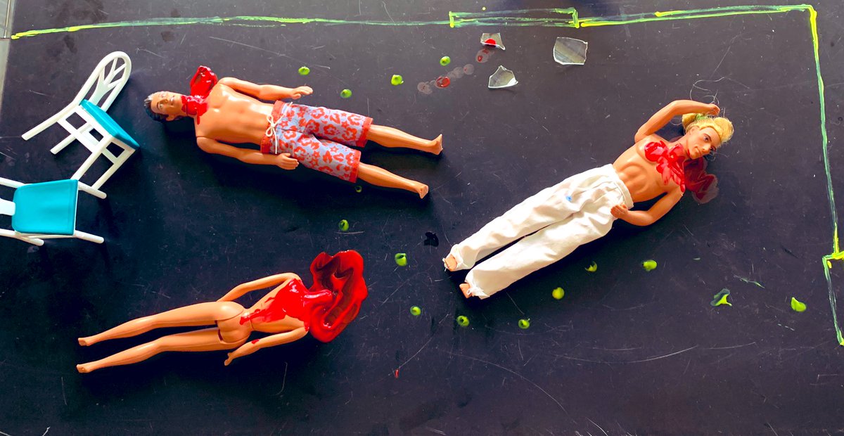 mhempen4's tweet photo. So much fun creating Barbie crime scenes and having students practice their crime scene sketching skills! #forensicsisfun https://t.co/GDNTKQbgny