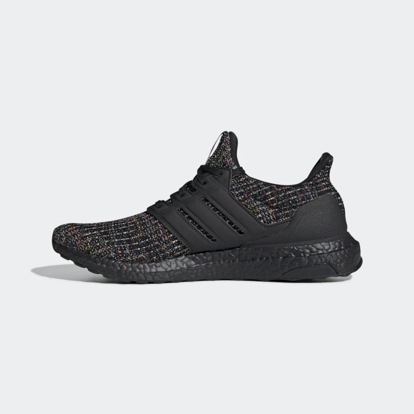 ultra boost core black  core black  glow green