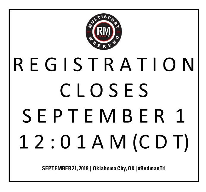 LAST CHANCE! Register today for Redman Triathlon! redmantri.com