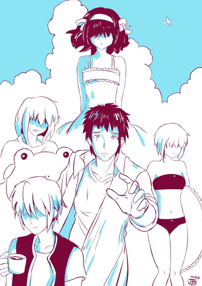 Jj団 巻き戻し世界から安全に9月に入りました 皆さん宿題やったみたいですねw エンドレスエイト Endlesseight イラスト Drawing 涼宮ハルヒの憂鬱 長門有希 夏 ハルヒ キョン Sos団 Haruhi Summer T Co Rfsr1suesb