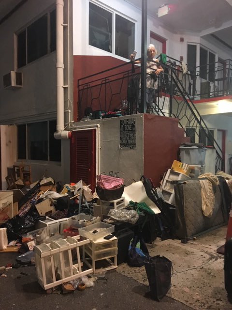 MiamiBeachPD's tweet photo. #MBPDCares: Late last night, an MBPD Officer came across an elderly woman and her son who had been evicted from their Miami Beach apartment.  The landlord removed their belongings from the unit and placed them outside.  Thankfully, our Homeless Resource Unit worked diligently... https://t.co/w20rmIWZPm