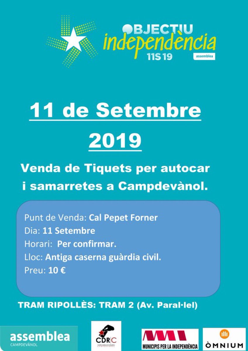 ACampdevanol's tweet image. A Campdevànol ja podeu reservar autocar o comprar les samarretes. Us esperem. @assemblea