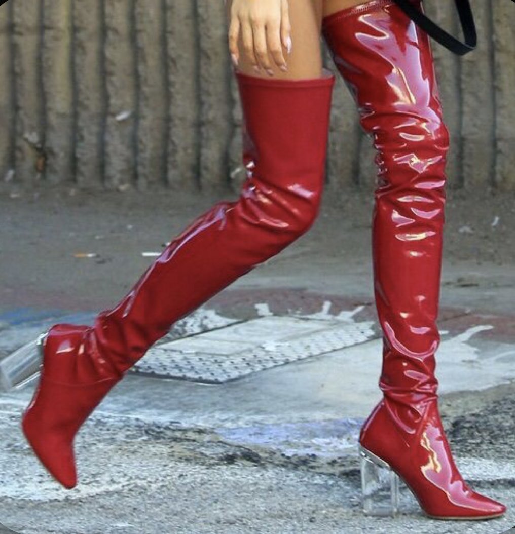 dior latex thigh high boots