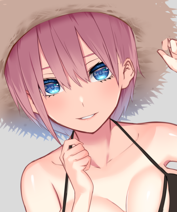黒結(くろゆい)🔞宣伝垢さんがTwitterに投稿した中野一花(五等分の花嫁)のイラスト。