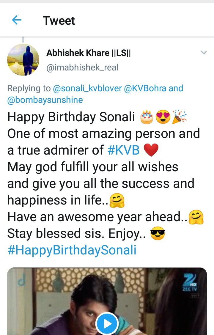 abhishek_khare7's tweet image. Thank You ! @KVBohra 😍🤗  
#KVBArmy
