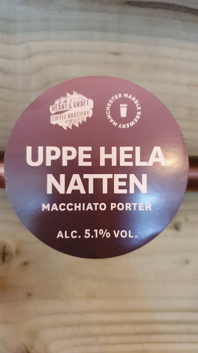 Uppe hela natten now on tap!
A 5.1% macchiato porter, oh boy... 😏