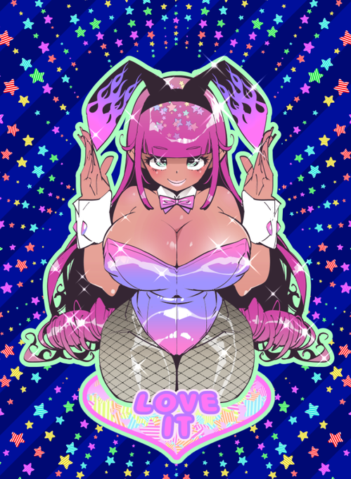 BOOTH内の背景かプロフかにしよう思て
過去絵の色いじってギャル化してみた 