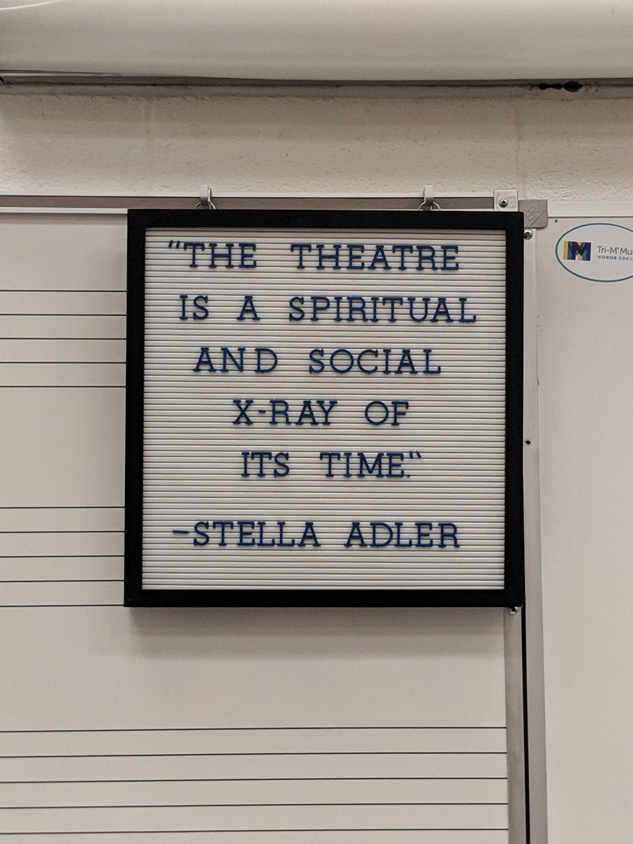 FelmetFCPS's tweet photo. My two classrooms are ready to go for the new semester! A new quote to inspire my theatre students, and lots of color to wake up my FoT students. Let's do this! https://t.co/R8E5r2oijo