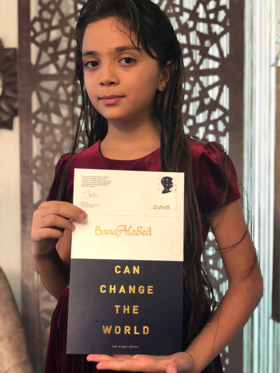 It is my honor to be a DIANA AWARD HOLDER. It is my dream to help more children that are suffering in war zones.⁦ <a href="/DianaAward/">The Diana Award</a>⁩