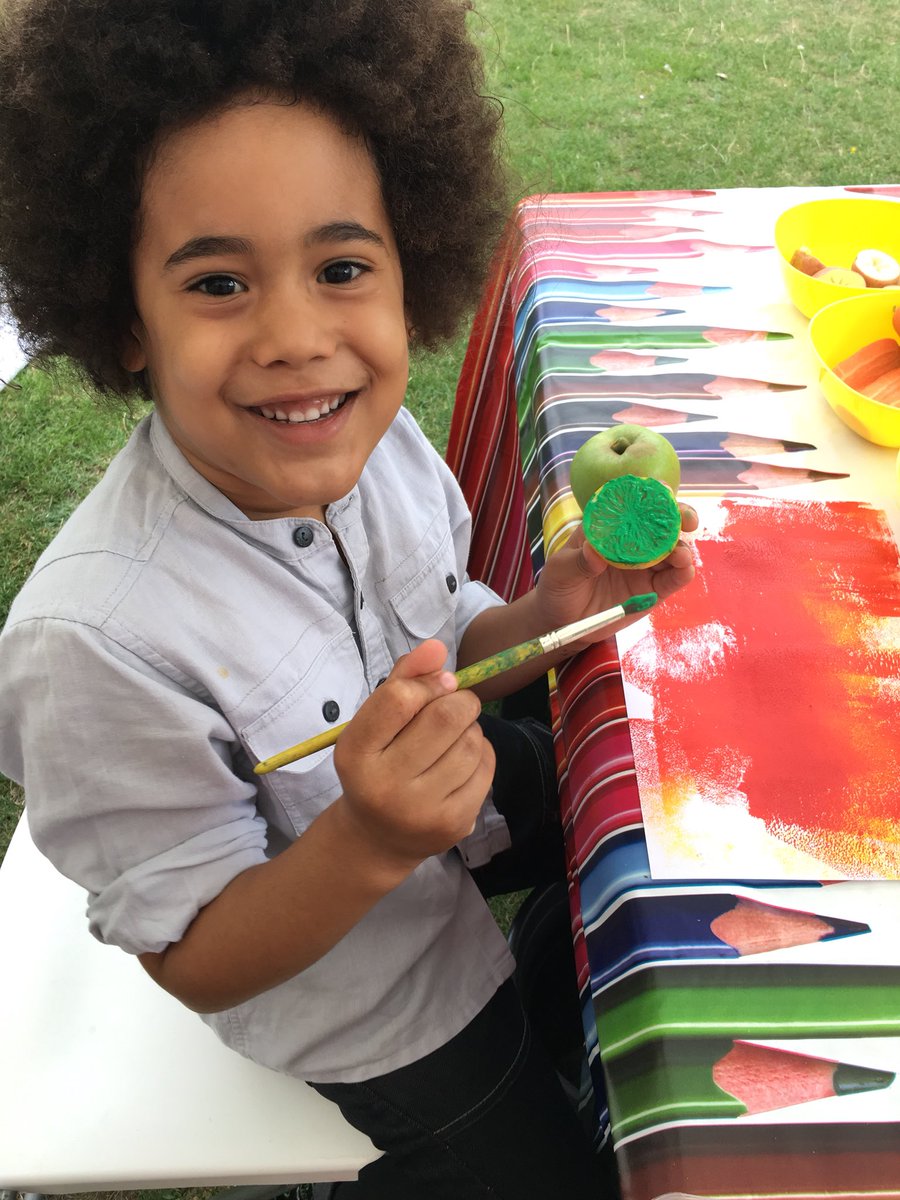 Another fantastic <a href="/Feast_Taunton/">Feast Taunton</a> today in #Taunton #somerset lots of young creatives exploring veggie art with #monoprints and #printing #foodfestival #veggieprinting