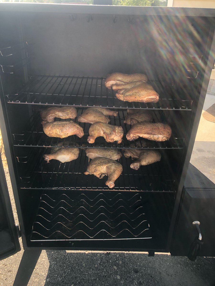JayHobbsKY's tweet photo. Gotta love it when your 15yr old smokes some chicken in HIS smoker! Nice job Andrew! #WeWantAllThatSmoke #SummerTimeEats https://t.co/18k7kromQo https://t.co/eZfe0jjn11