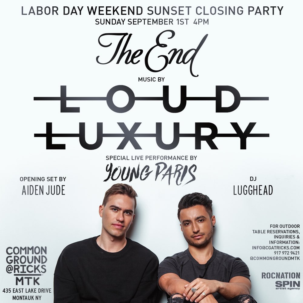 Can’t wait to be back on the decks this weekend at <a href="/CommonGroundBar/">Common Ground</a> in Montauk with <a href="/LoudLuxury/">LOUD LUXURY</a> and <a href="/YoungParis/">KINGPARIS.eth 👑</a>. This one is gonna be a blast. Doors open at 4PM. See you there!