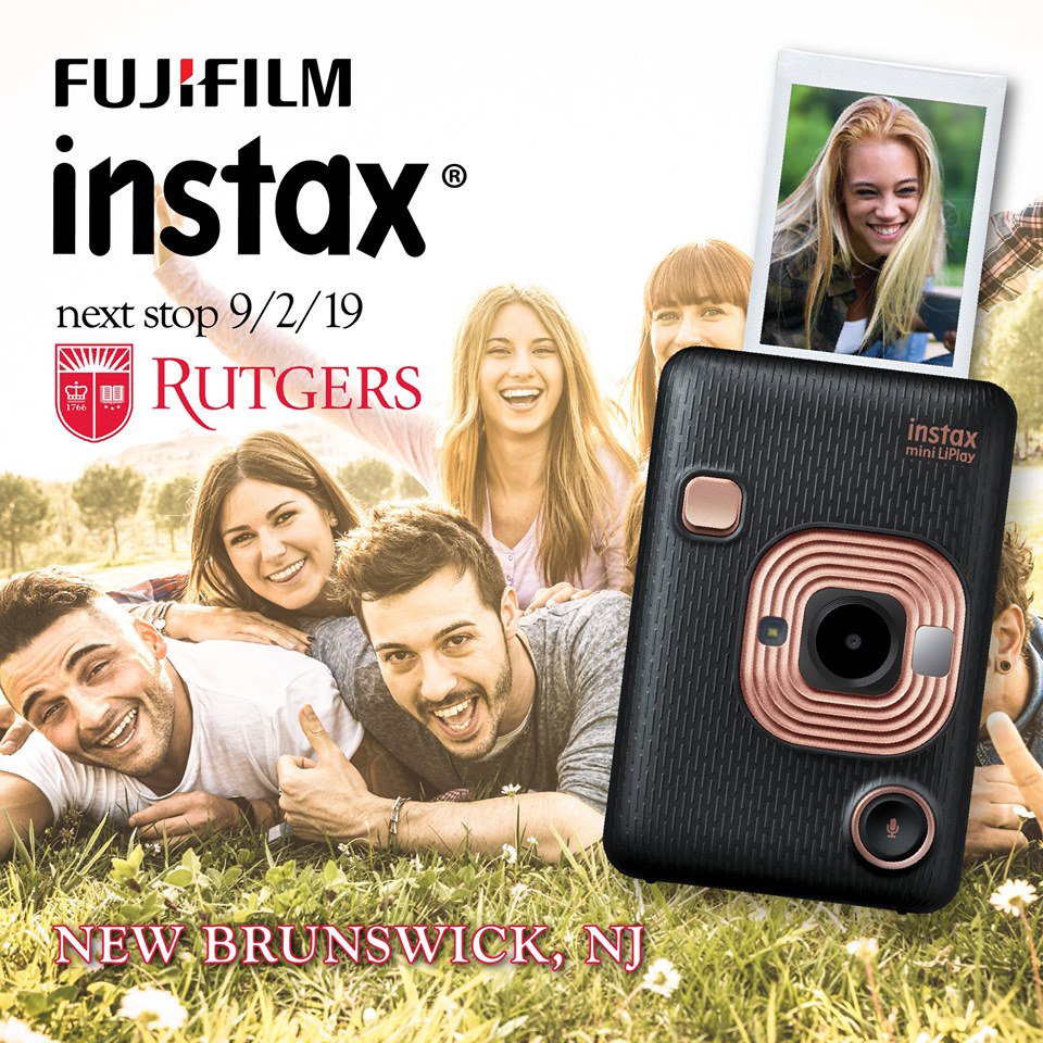FujifilmUS's tweet photo. From Fujifilm Instax North America: The #instax Tour is coming to Rutgers University on September 2nd! Stop by our truck for IG worthy photo moments all day long!
#instaxtour https://t.co/SQnB34LaXp