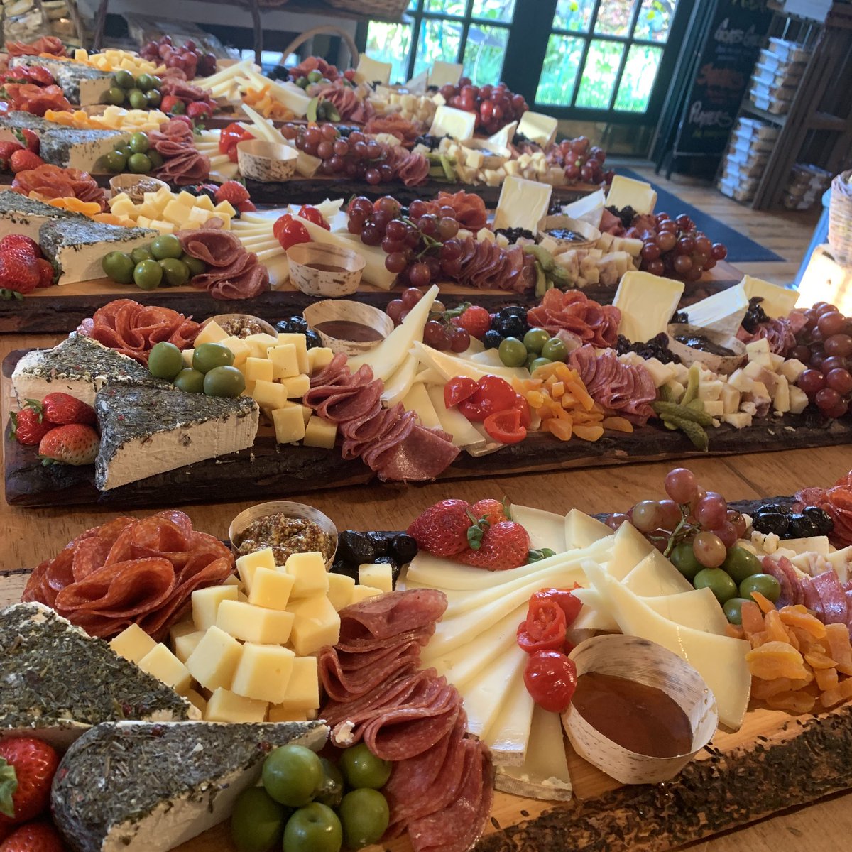thecheeseiron's tweet photo. Cheese and charcuterie platters going out for a wedding today! @thecheeseiron https://t.co/3DdS64RYMG