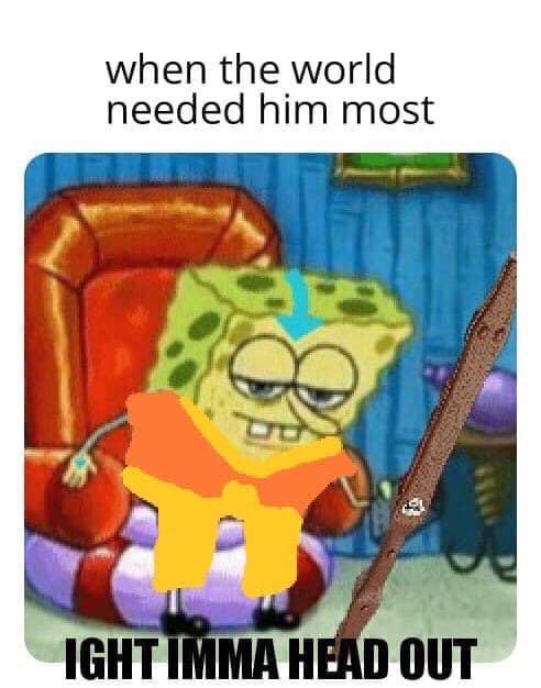 c_dtram's tweet photo. Who did this? 😂 #SpongeBob #ightimmaheadout #AvatarTheLastAirbender https://t.co/vfon5CZAN6