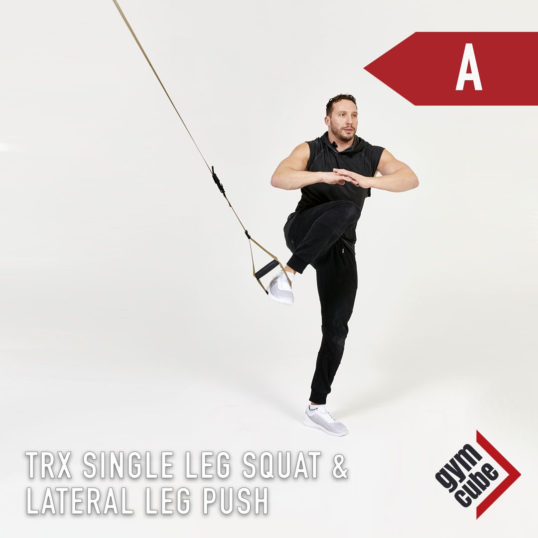 How to perform - TRX Single Leg Squat &amp; Lateral Leg Push 👈