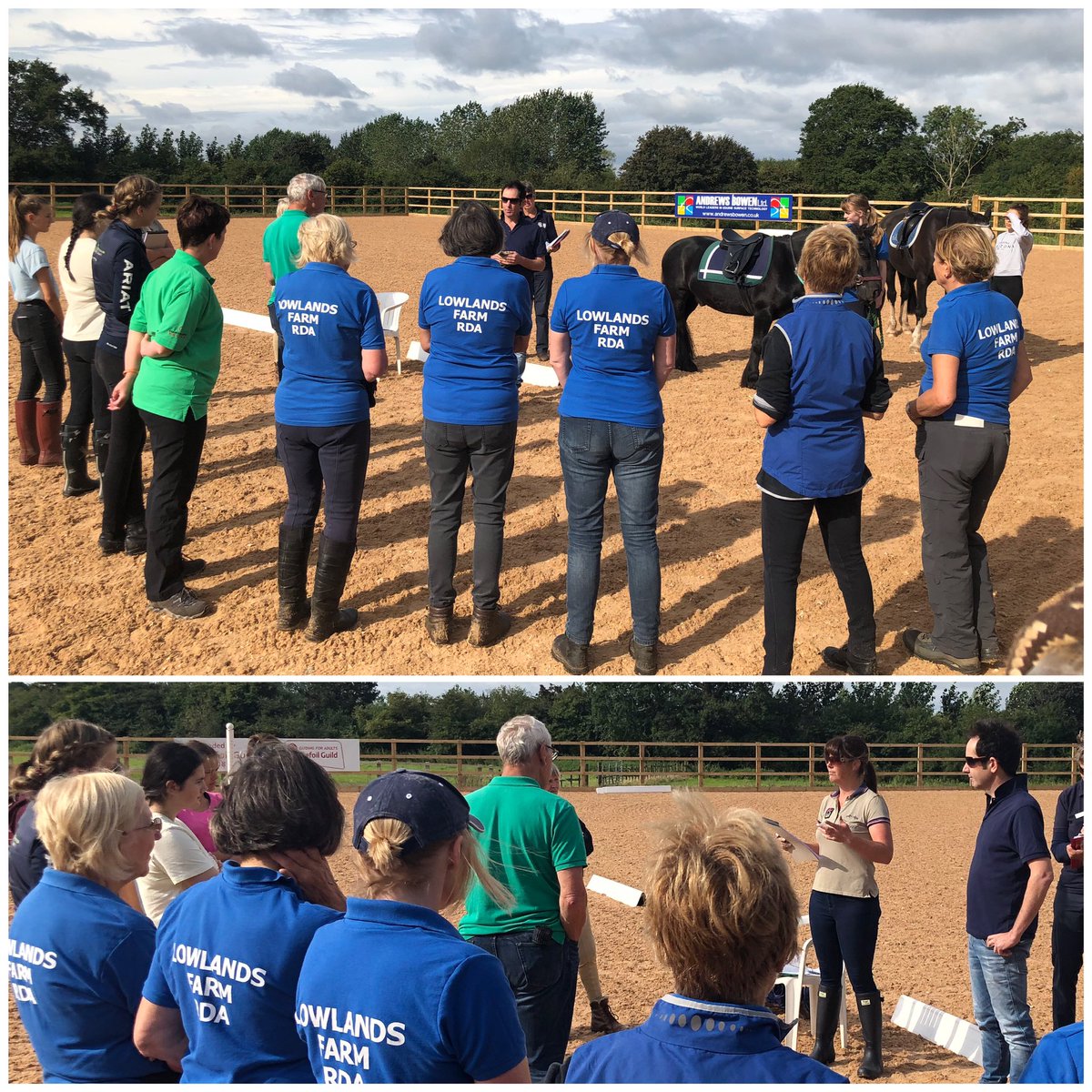 LowlandsRDA's tweet photo. It was great to have Lowlands Equestrian Centre’s very own Charlotte Williams and Dave Barton join us for the training too - many thanks to them both for spending time with us today, to talk equine welfare and keeping our precious horses happy, healthy and fit for RDA work. https://t.co/tLi1oiGMrC