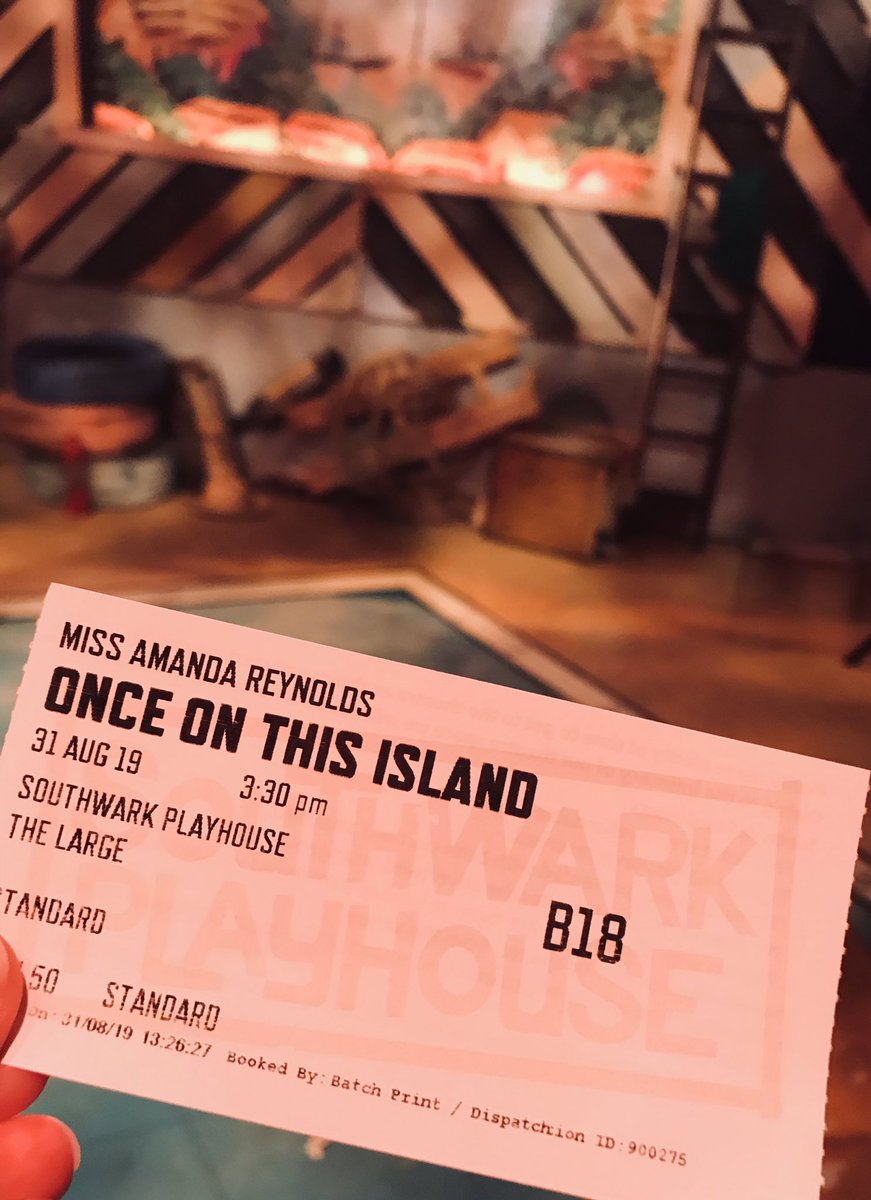 So glad I got to go back to the island today! Amazing show. Makes me beam 😊. Have the best last show. Will definitely be watching all of your careers 🌟 <a href="/OnceIslandLDN/">Once On This Island LDN</a> <a href="/BTAOnStage/">British Theatre Academy</a>