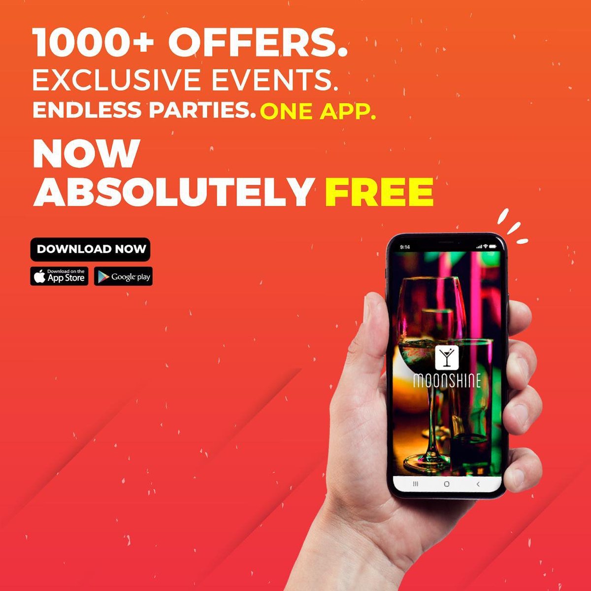 You deserve a night out! And we’ve got everything you need to make it an amazing one! Download the Moonshine app now for free!!