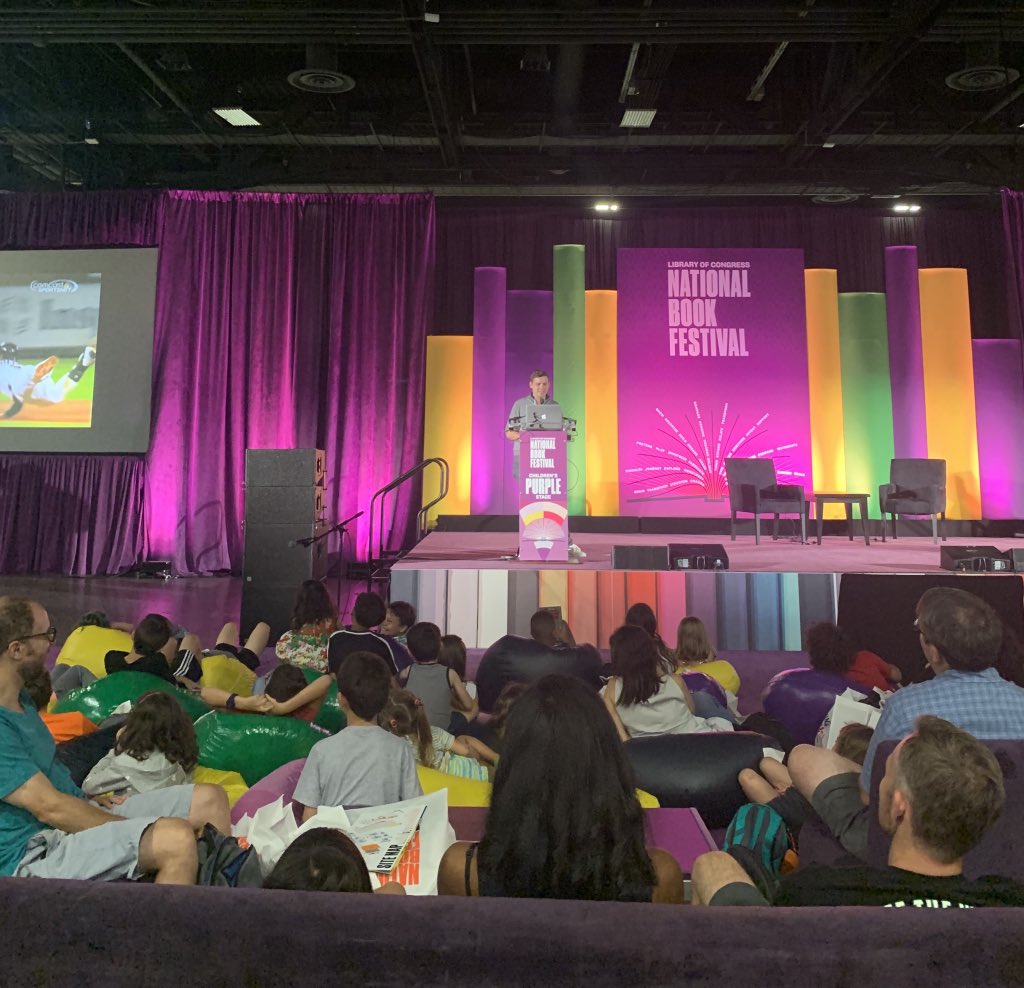 Why I love #nationalbookfest ~ hearing how my son’s favorite author @MaxBrallier turned daydreaming into a career. Thanks <a href="/librarycongress/">Library of Congress</a>