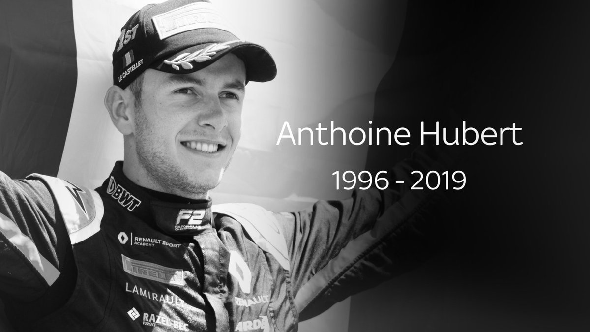 Heartbreaking news from Spa.

Following a high-speed crash in F2, Anthoine Hubert has passed away. 

Rest In Peace, Anthoine.

skysports.com/f1/news/12433/…