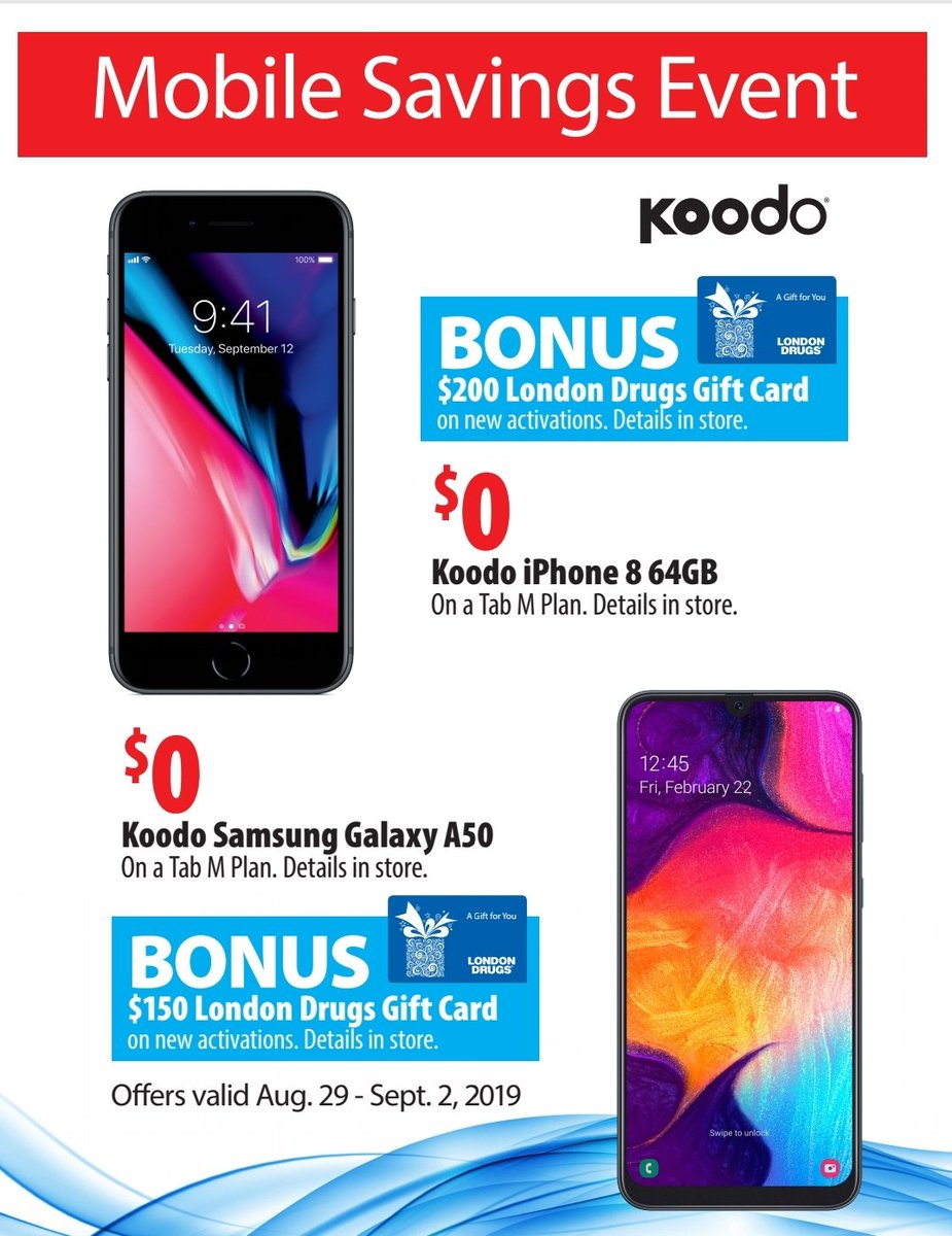 Just some of the awesome #BacktoSchool specials this #longweekend! Come see our #ldexperts for all the best #mobilephone deals.